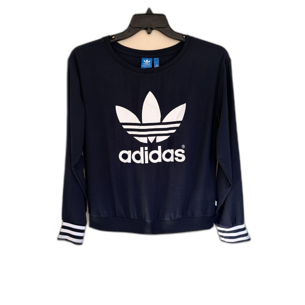 Adidas Originals Navy Blue Trefoil Wind-Shirt / Pullover -‎ Small - Picture 2 of 12